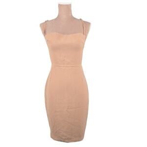 NWT House of CB Carenza Bib Mini Dress Peach Size Large